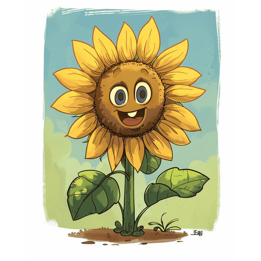 Schilder Op Nummers - Blije Zonnebloem
