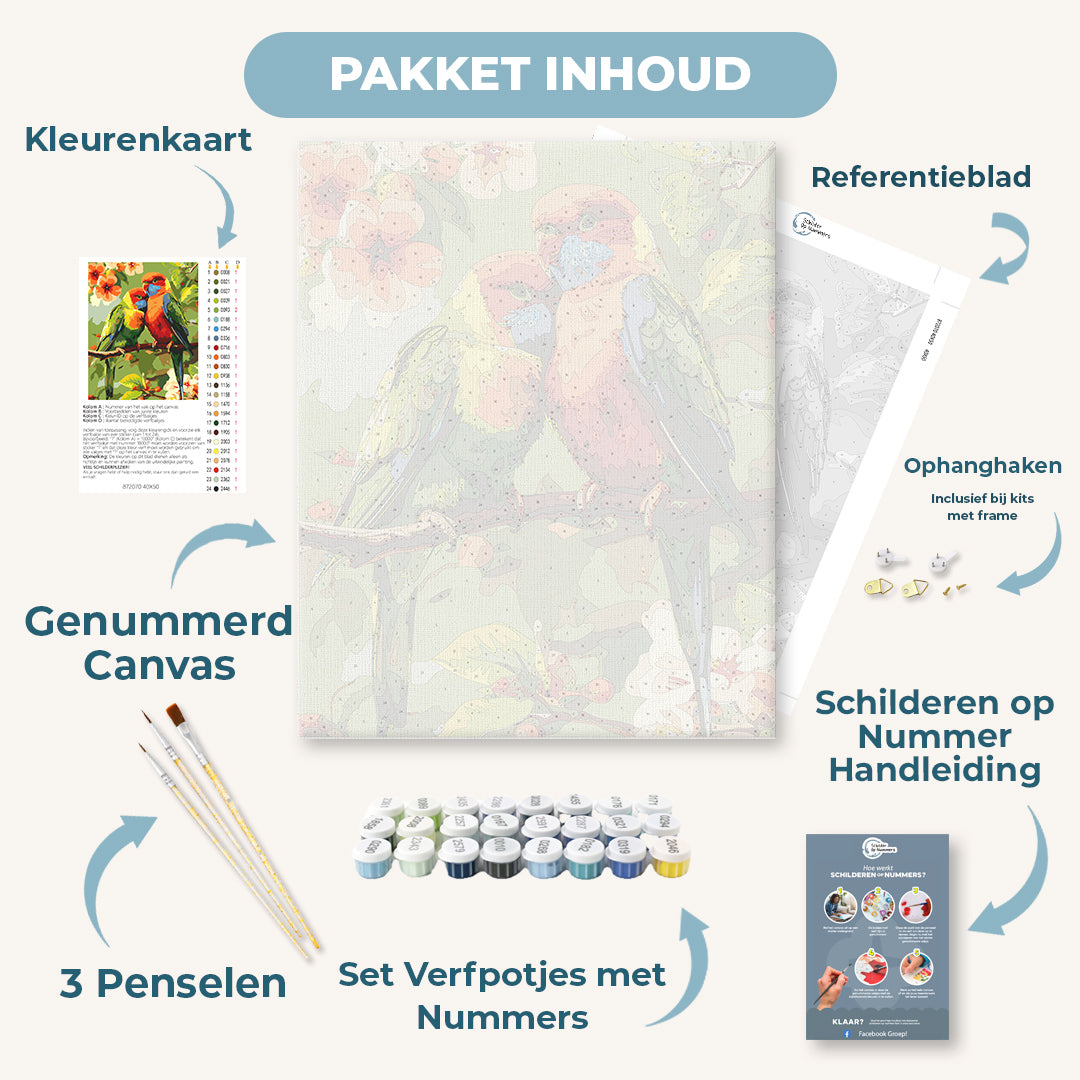 2 Gekleurde Vogels