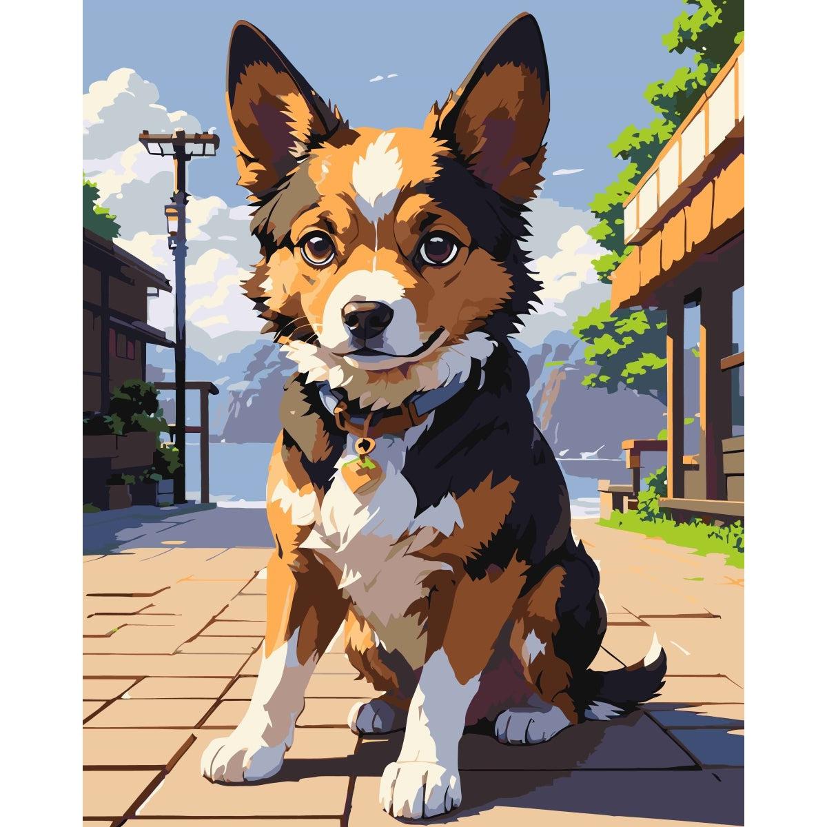 Schilder Op Nummers - Anime Hond