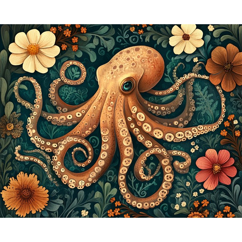 Schilder Op Nummers - Octopus