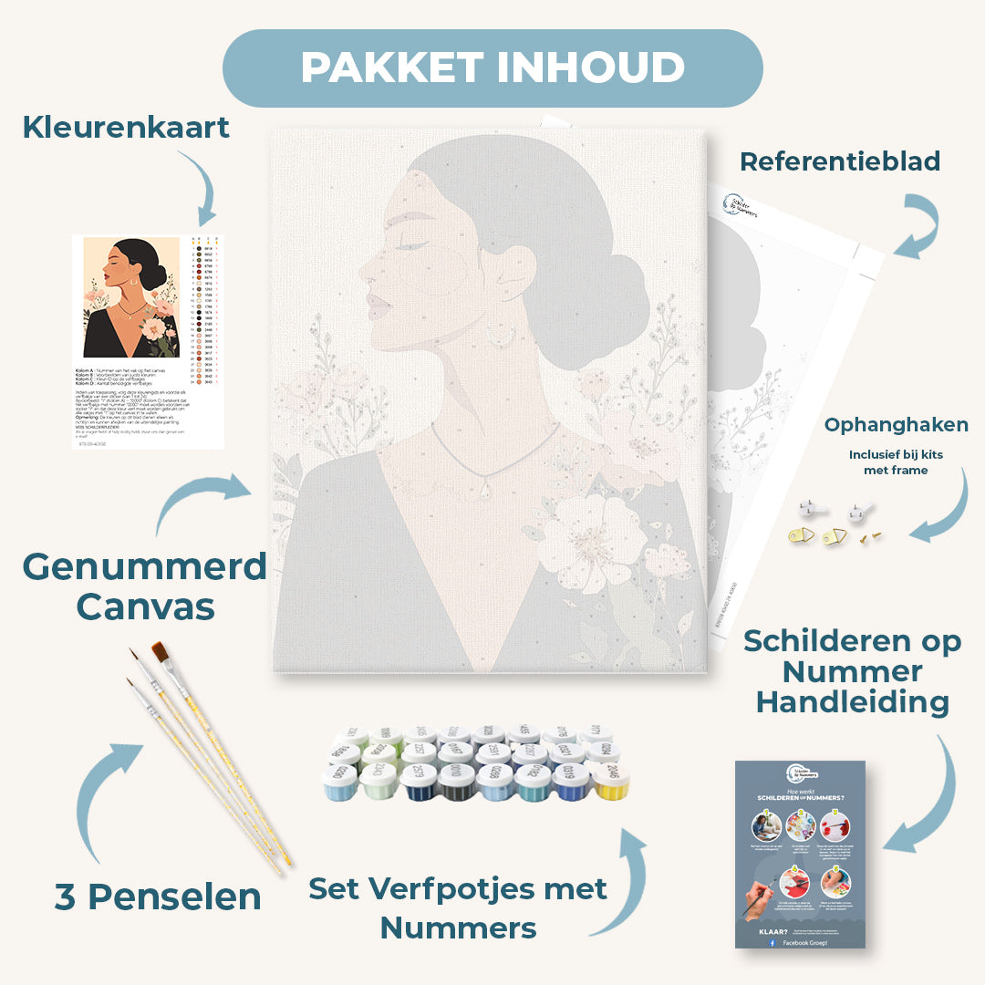 Elegante bloemen dame