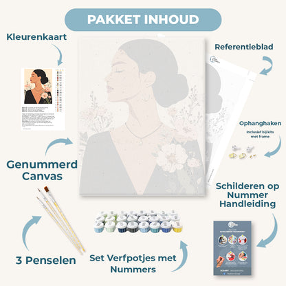 Elegante bloemen dame