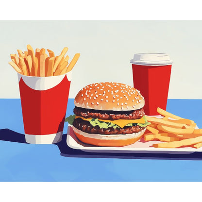 Schilder Op Nummers - Fast food