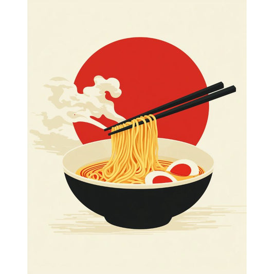 Schilder Op Nummers - Japanse ramen noedels