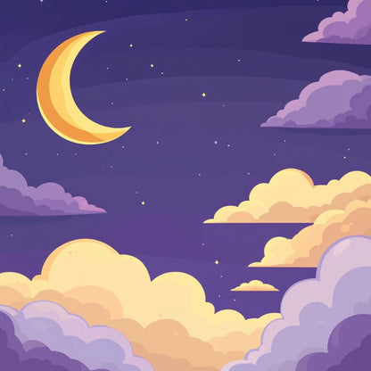 Schilder Op Nummers - Mini Schilderen op Nummer met Frame - Purple sky