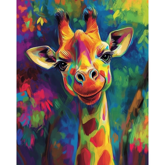 Schilder Op Nummers - Abstracte Giraffe