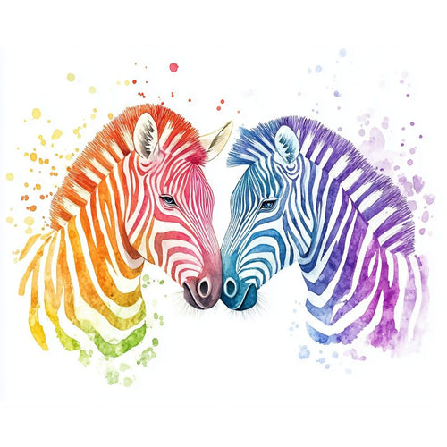 Kleurrijke Zebra koppel