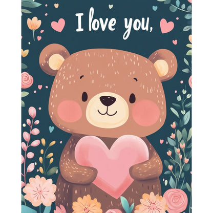 Schilder Op Nummers - Valentijns beertje