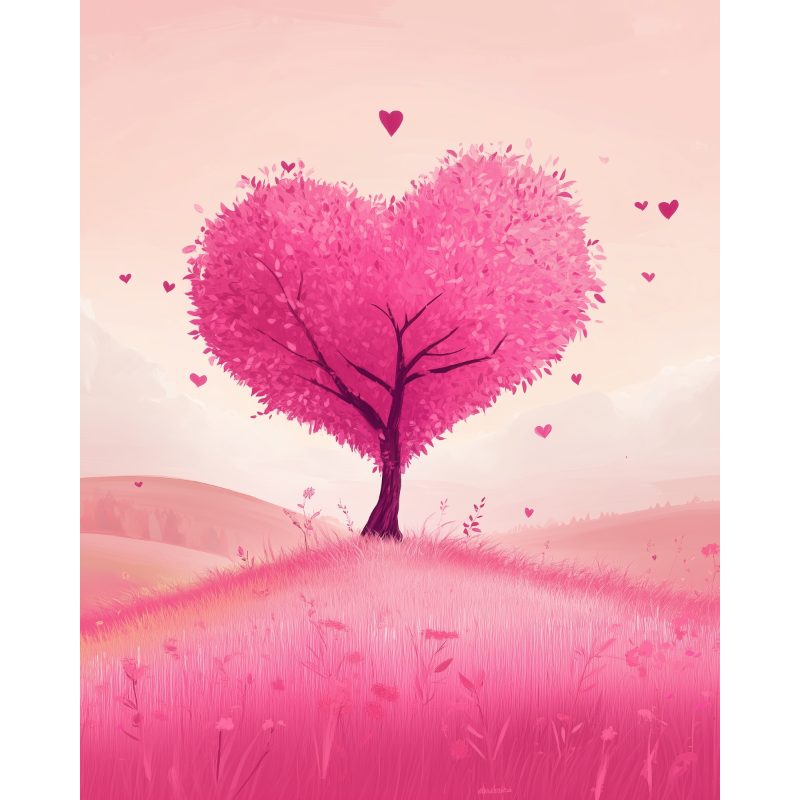 Schilder Op Nummers - Valentijns boom