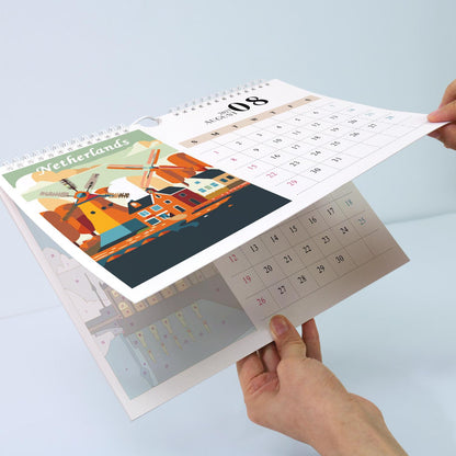 2027 Schilderen op Nummer kalender | Beroemde monumenten editie