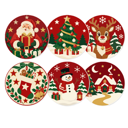 Schilder op Nummer Placemats – Klassieke Kerst Set