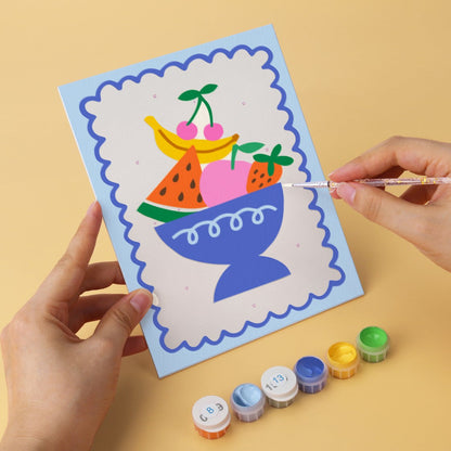 6 Houten Plaat Mini Paintings – Tropische Vakantie Set