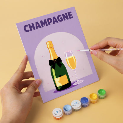 6 Houten Plaat Mini Paintings – Glamour Essentials Set