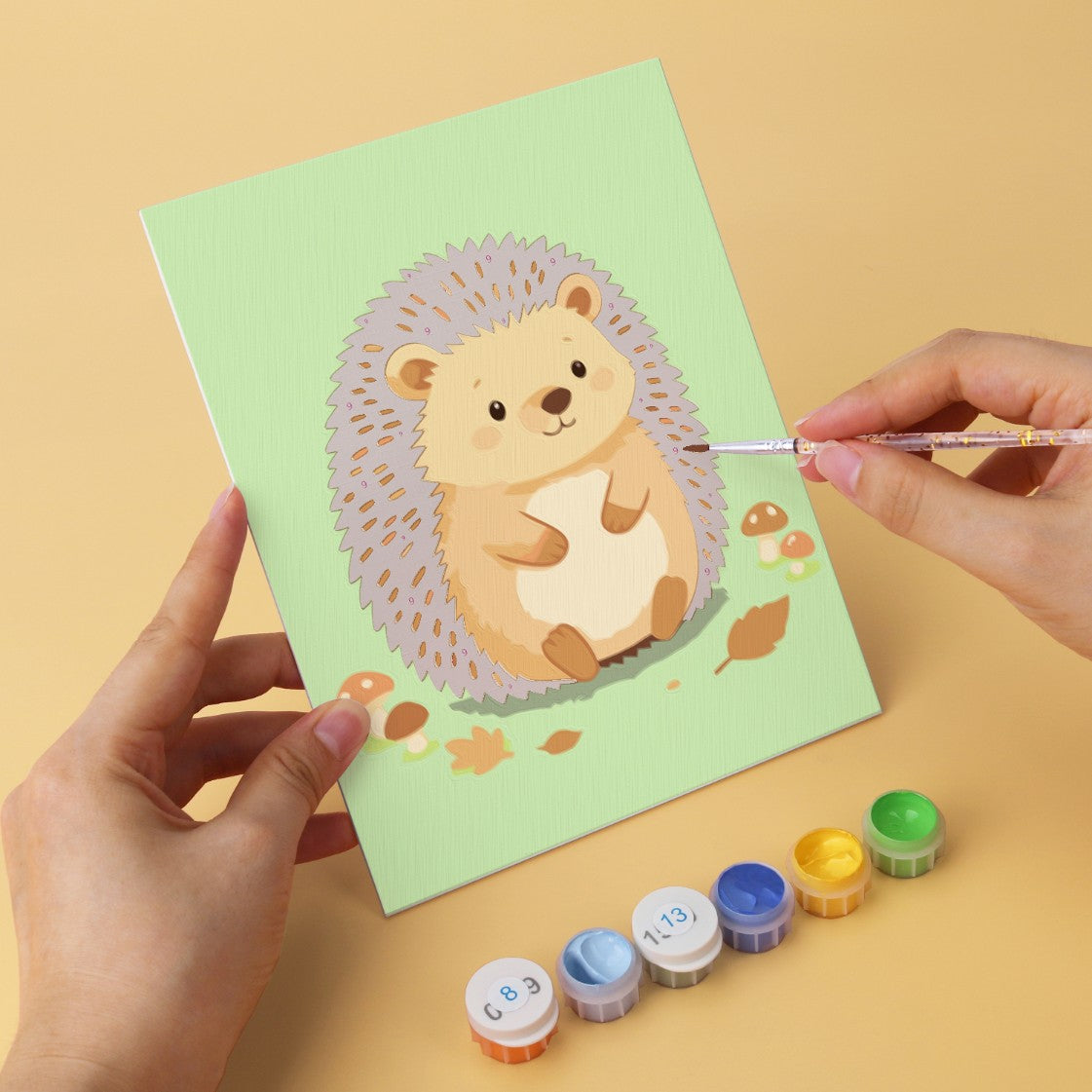 6 Houten Plaat Mini Paintings – Kleine Dierenvriendjes Set