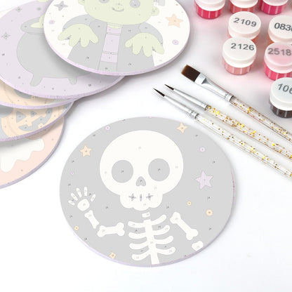 Schilder op Nummer Onderzetters – Schattig Halloween Set