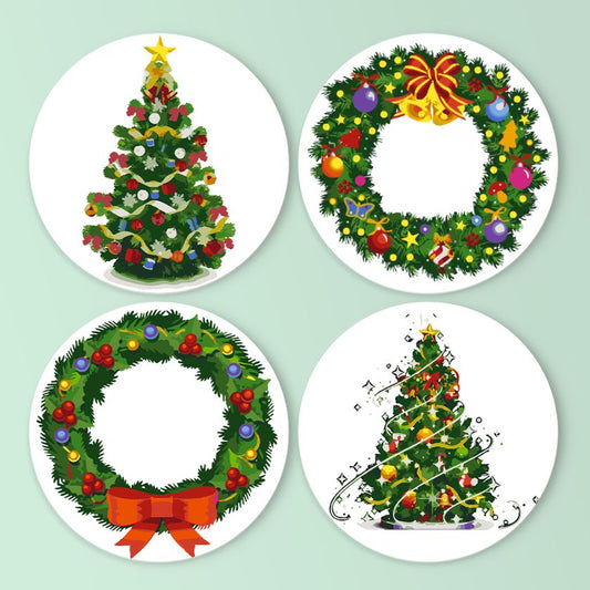 Schilder Op Nummers - Schilderen op Nummer - Kerst Placemats | 4 Stuks