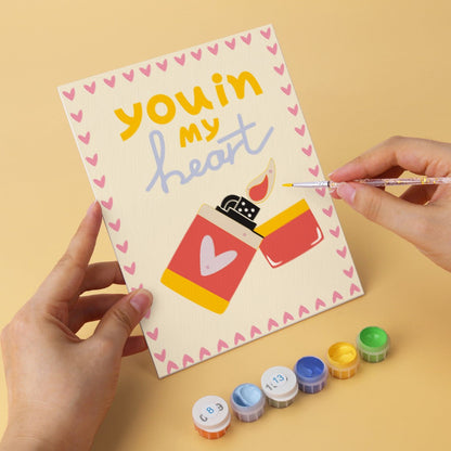 6 Houten Plaat Mini Paintings – Proosten en Wensen Set