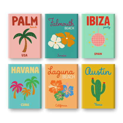 Schilder Op Nummers - 6 Mini Paintings | Strand & zomer set