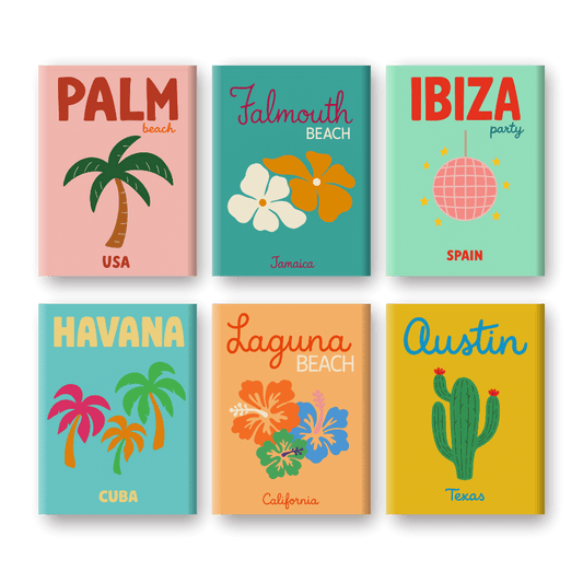 Schilder Op Nummers - 6 Mini Paintings | Strand & zomer set