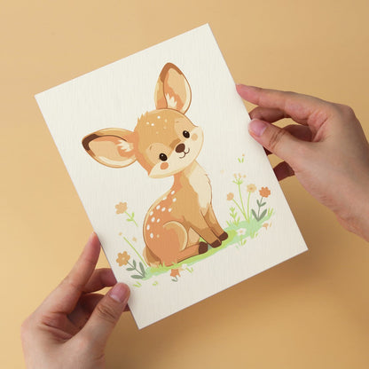 6 Houten Plaat Mini Paintings – Kleine Dierenvriendjes Set