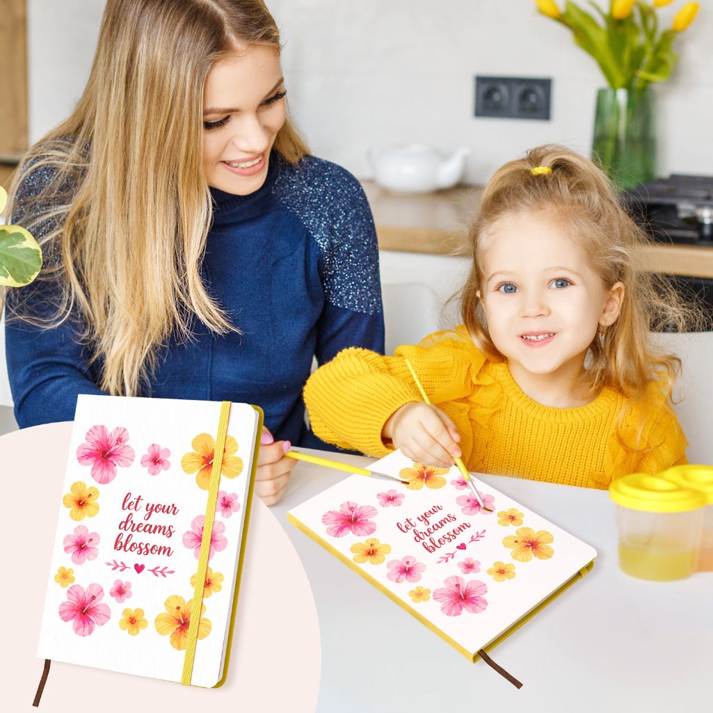 Schilderen op Nummer Notitieboek - Tropische Bloesems