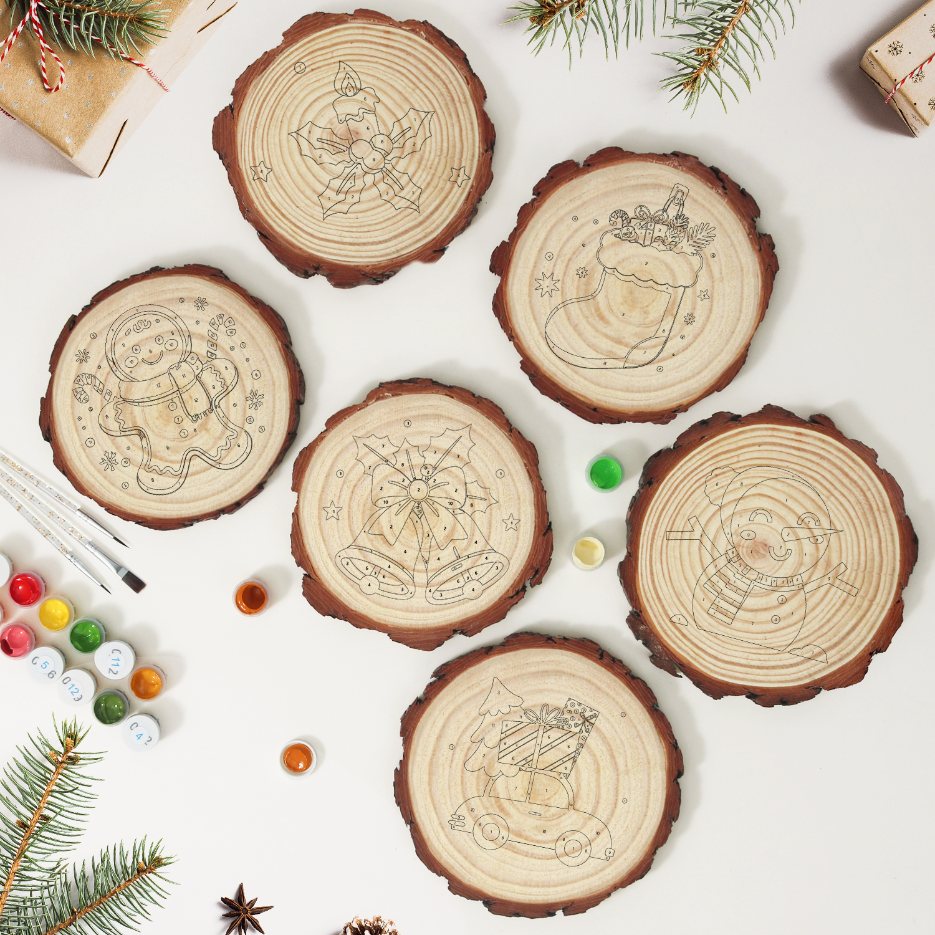 Schilder op Nummer Boomschijf - Kerstbellen