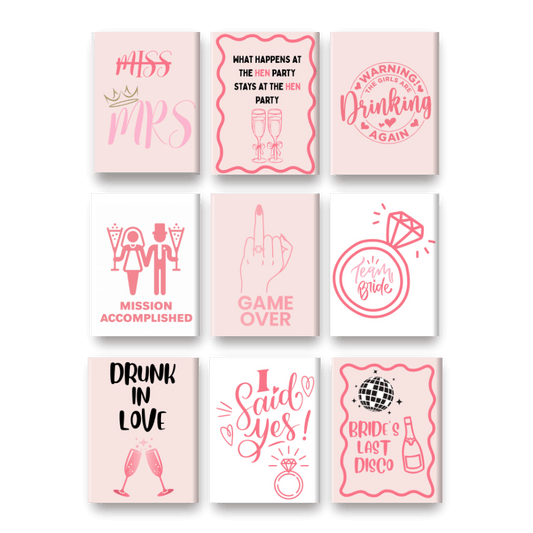 9 Mini Paintings | Bachelorette set