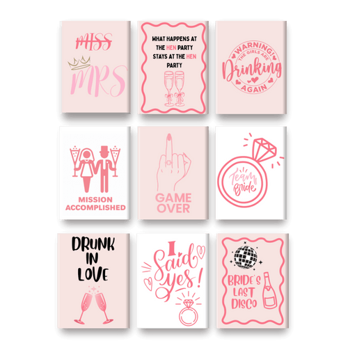 9 Mini Paintings | Bachelorette set
