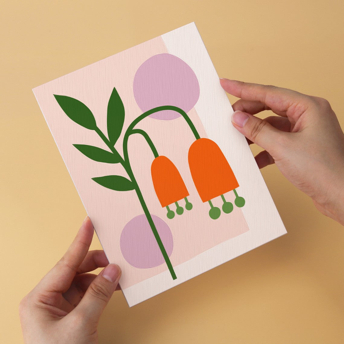 6 Houten Plaat Mini Paintings – Vaas vol Bloemen Set