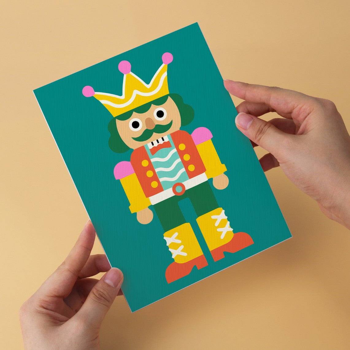 6 Houten Plaat Mini Paintings – Notenkraker Set