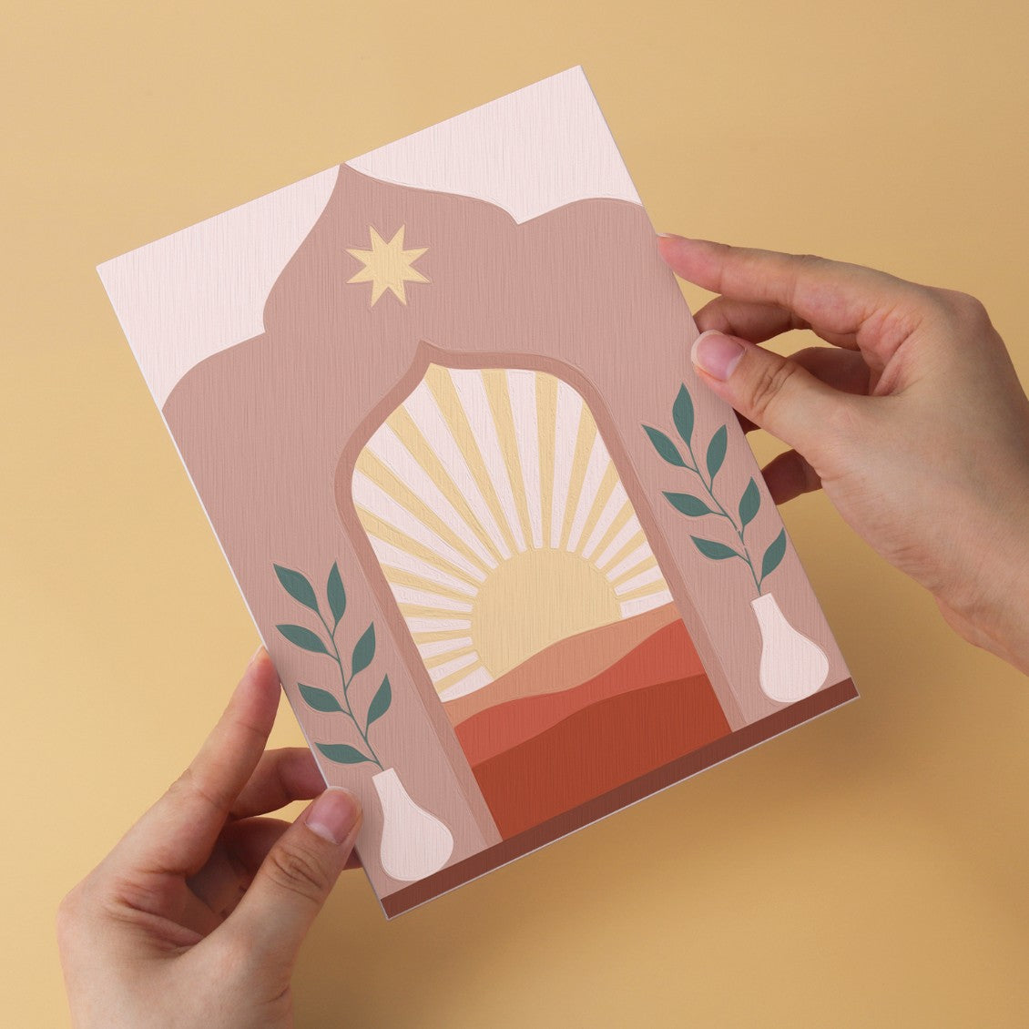6 Houten Plaat Mini Paintings – Woestijndeuren Set