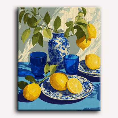 Blauw in zonlicht