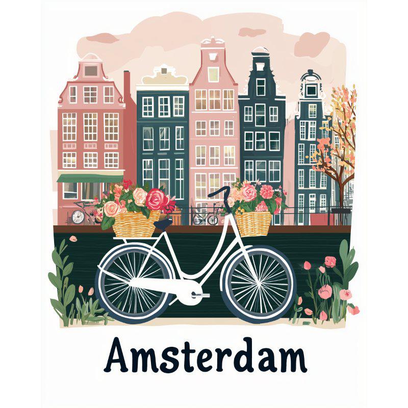 Schilder Op Nummers - Amsterdam - Reisposter
