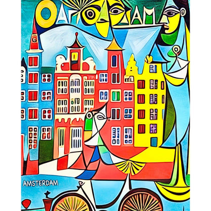 Schilder Op Nummers - Amsterdam, Globetrotter by Zamart