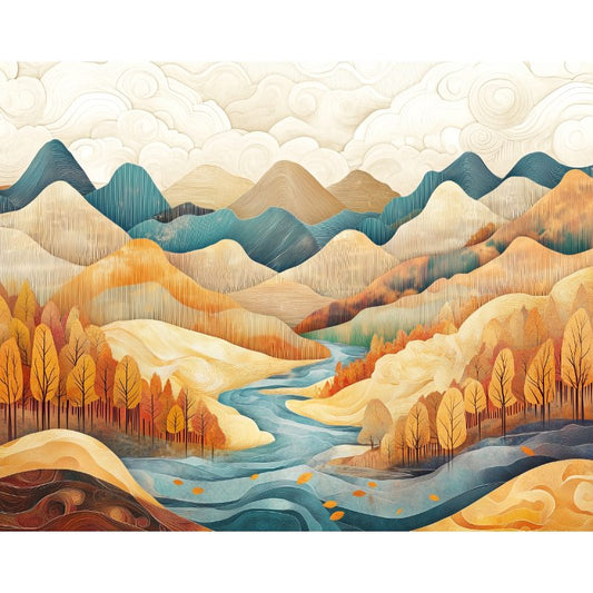 Schilder Op Nummers - Prachtig abstract landschap
