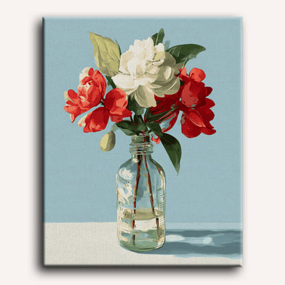 Bloemen in een fles