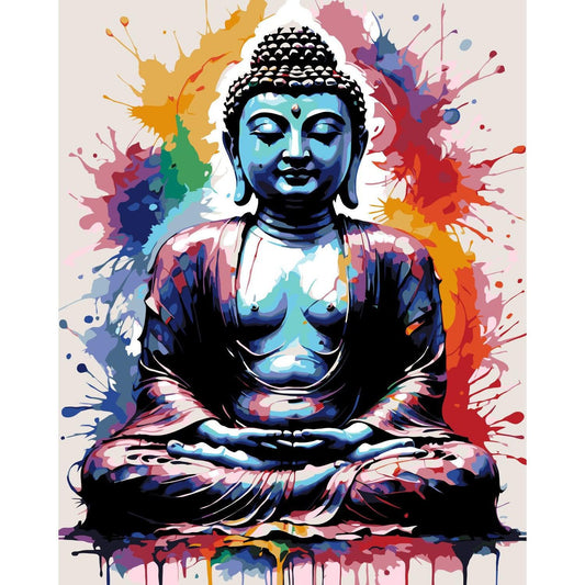 Schilder Op Nummers - Buddha - Color Splash