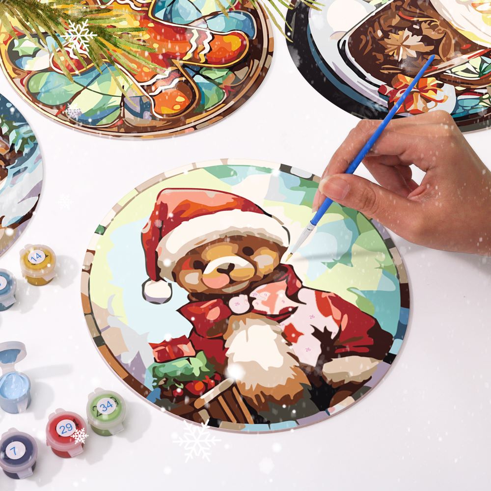 Schilder op Nummer - Kerst Placemats | 6 Stuks