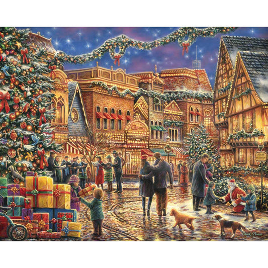 Schilder Op Nummers - Christmas at Town Square - by Chuck Pinson