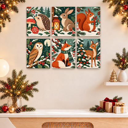 Schilderen op Nummer Kerstcadeaubox - Kerstbos Bundel