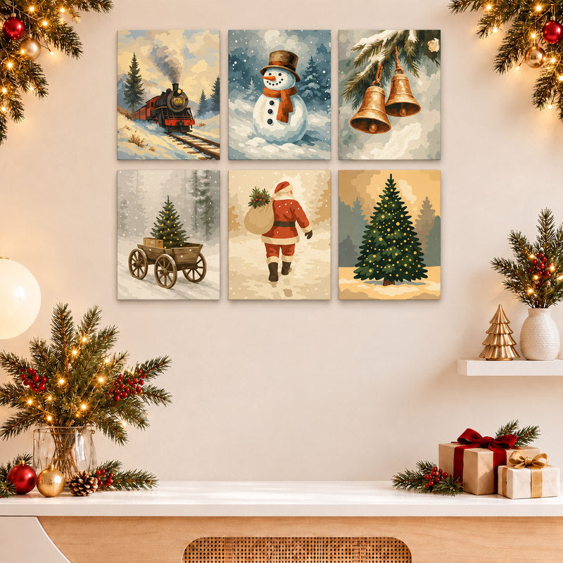 Schilderen op Nummer Kerstcadeaubox - Vintage Kerst Bundel