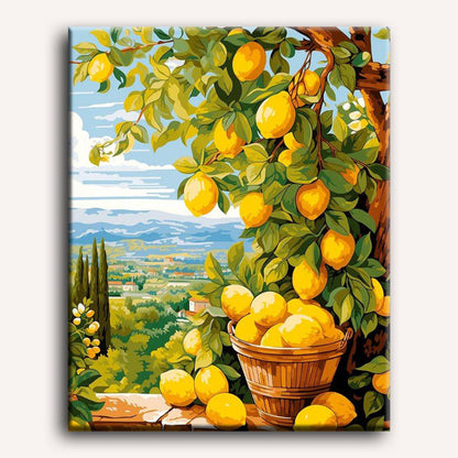 Citroenboom met prachtig uitzicht