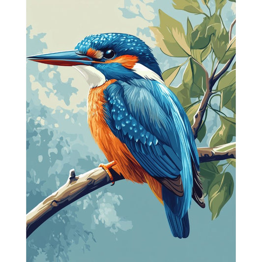 Schilder Op Nummers - IJsvogel