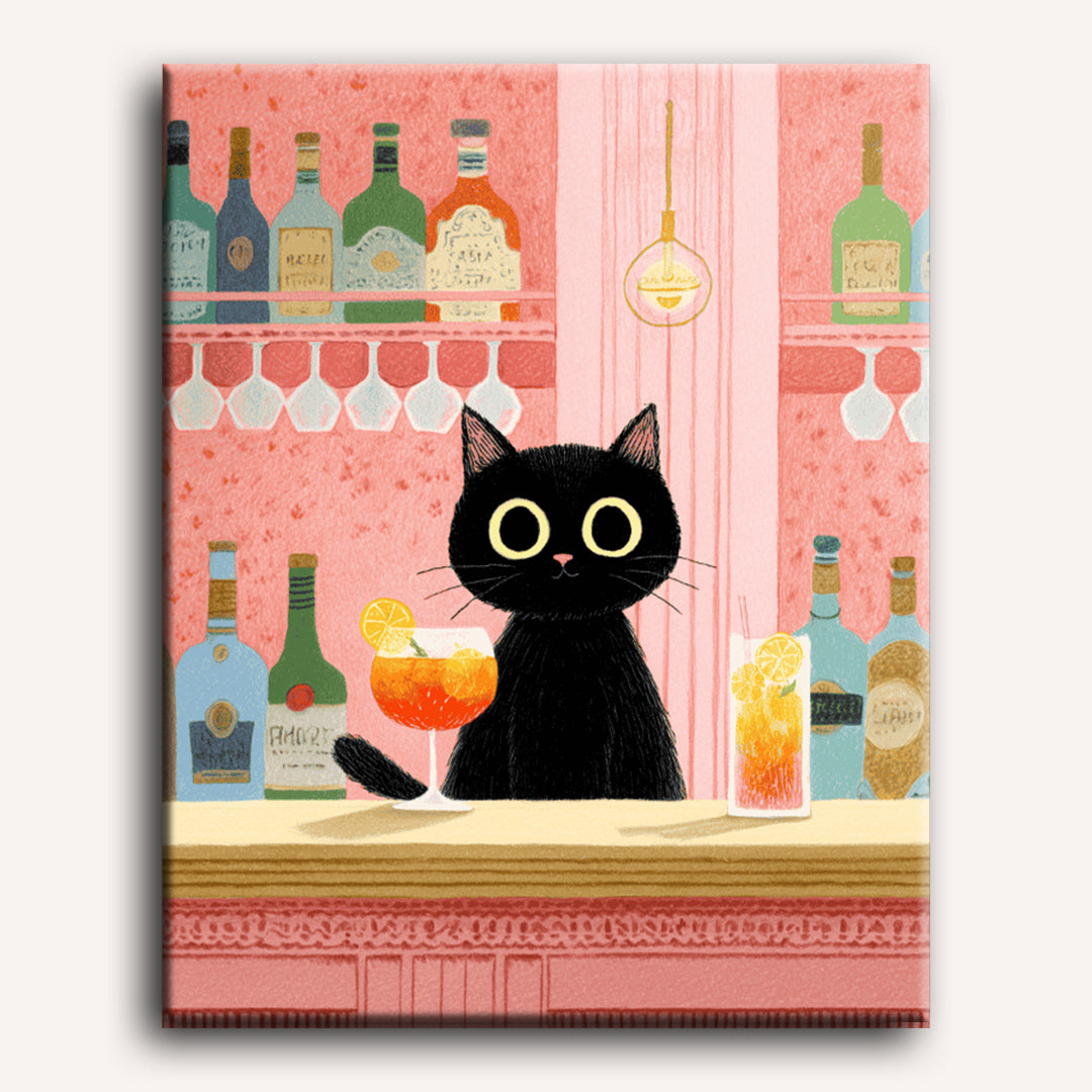 De zwarte kat in de bar