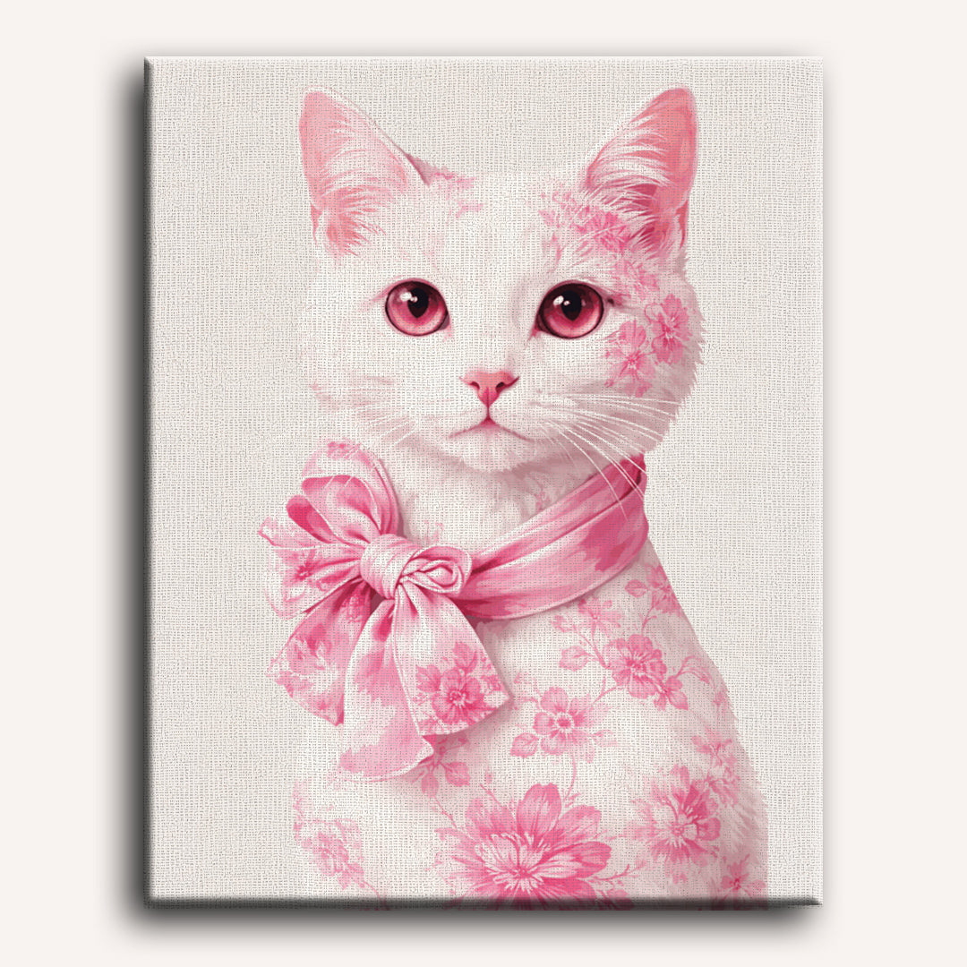 Delfts roze kat