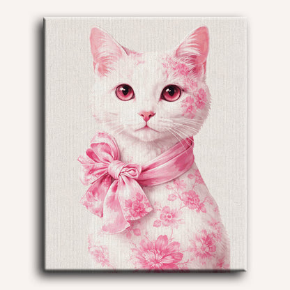 Delfts roze kat