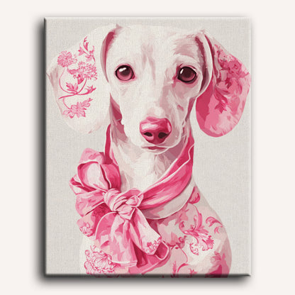 Delfts roze teckel