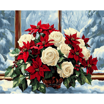 Schilder Op Nummers - Feestelijke bloemen