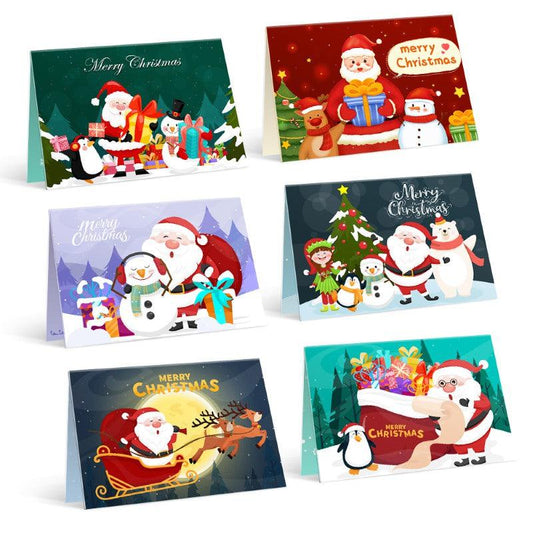 Schilder Op Nummers - Schilder op Nummer Kerstkaarten | 6 Stuks