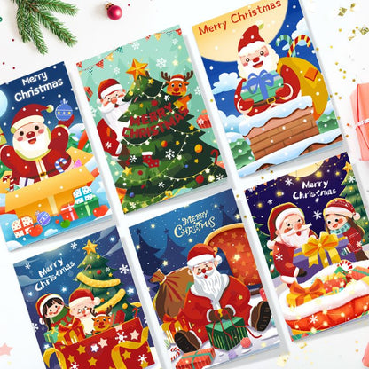Schilder op Nummer Kerstkaarten | 6 Stuks